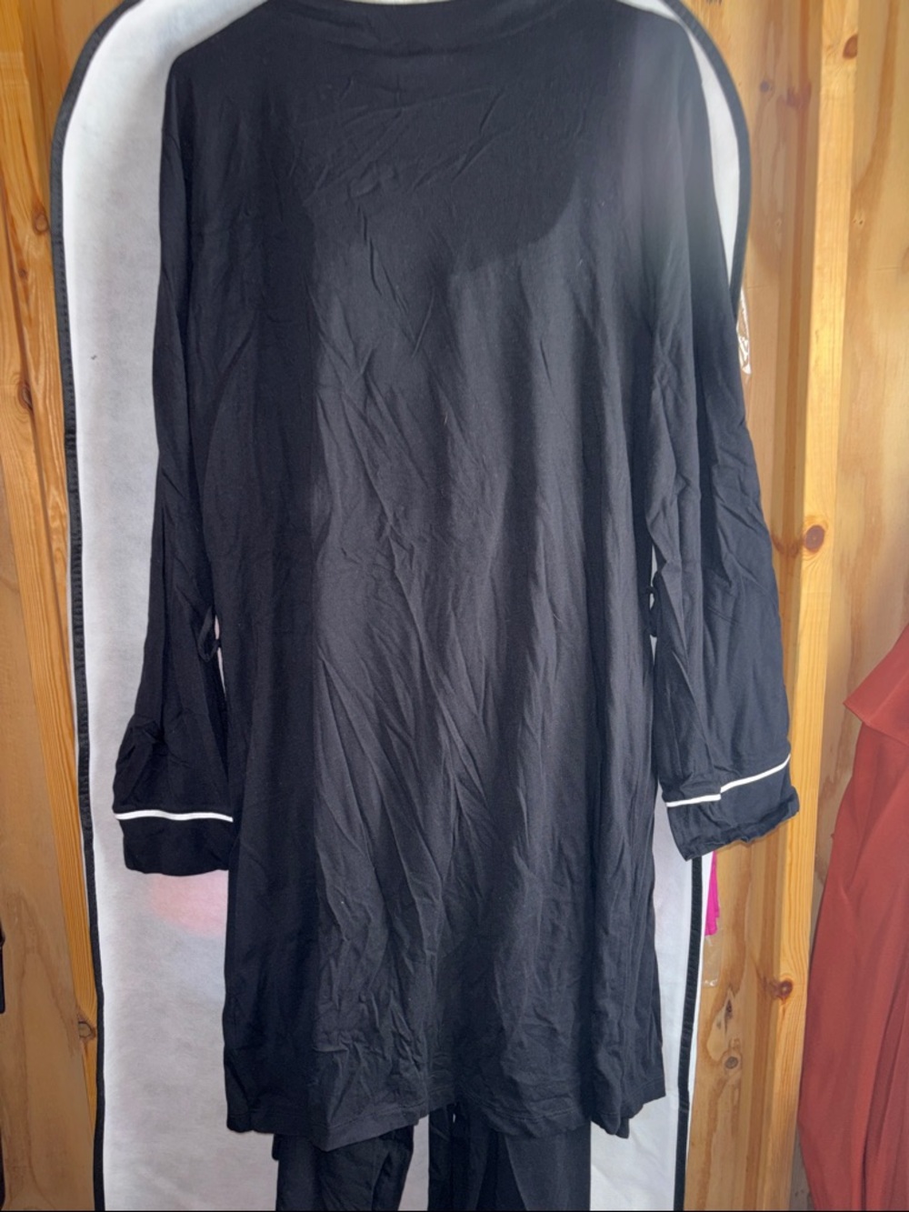 Cosabella Black Pajama Set with White Piping - Picture 4 of 8